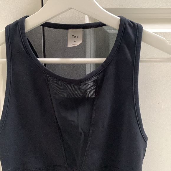 Aritzia TNA Black Mesh Top Size XS - Picture 2 of 6